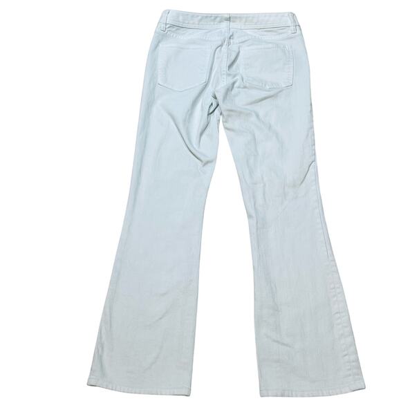 Tory Burch Mid Rise Flare Leg Jeans Women Size 26W x 29L White Cotton Blend Used - Picture 2 of 10
